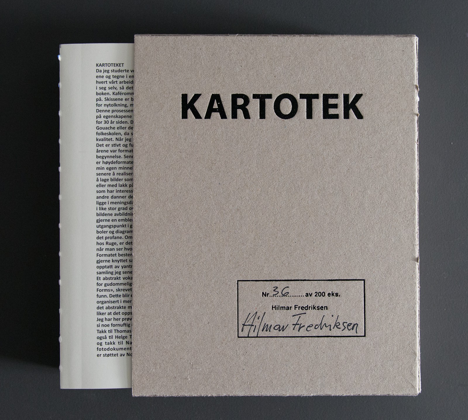 KARTOTEK (2016) — Hilmar Fredriksen