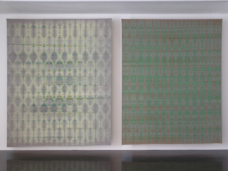 Fargestruktur, grå og grønn (2006) — Anne Kvam